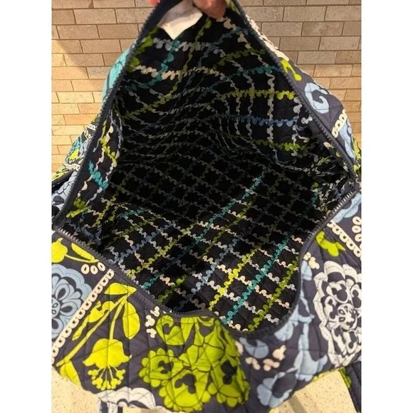 Disney Parks Vera Bradley Where's Mickey Large Blue Green Duffle Tote Bag